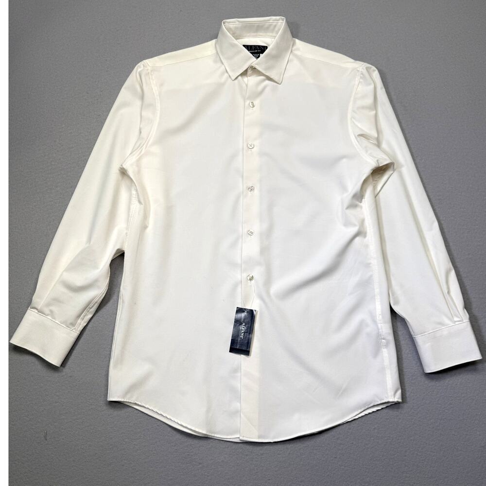 Alfani Men's Regular Fit Travel Dress Shirt, bright white 14-14.5 32-33 $70
